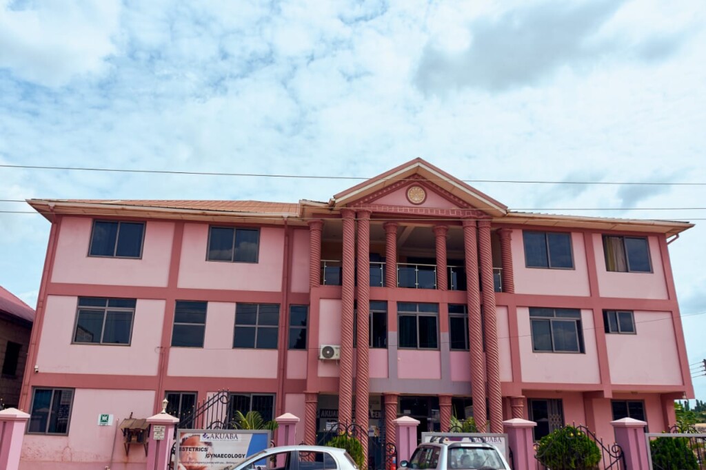 Akuaba Medical Centre building at Kwadaso Agric Junction, Kumasi
