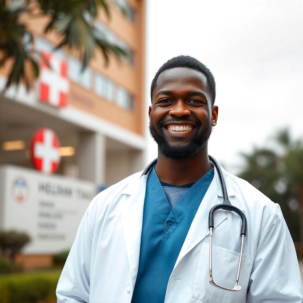 A doctor at Akuaba Medical Centre, Kumasi