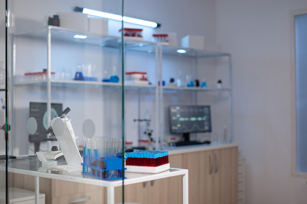 Laboratory testing at Akuaba Medical Centre